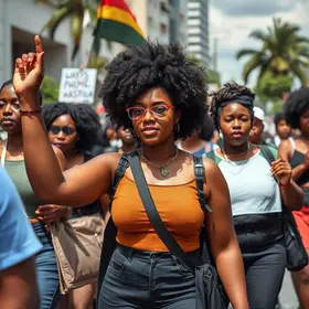 mulheres negras marcham Recife