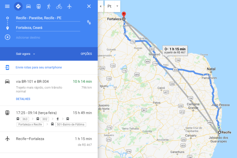 Distância De Fortaleza A Maceió De Avião